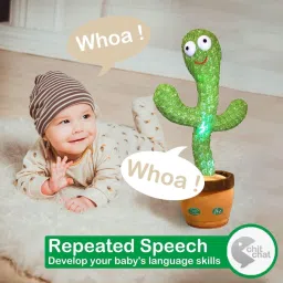 xoom toys Rechargeable Dancing Cactus Toy | Talking, Singing & Recording Funny Toy image 2