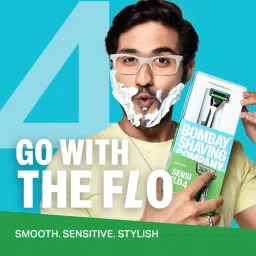 bombay shaving company Sensi Flo4 | 4 Blade Razor for Men with Back Blade for Beard Shaping, Men image 2
