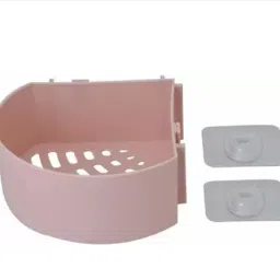 Self Adhesive Multi-Purpose Wall Hanging BATHROOM floating Shelf Plastic Wall Shelf-image-89