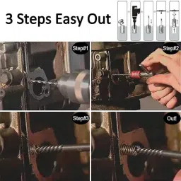 uptoak Broken Bolt Extractor Kit, 6 Pcs Pipe Screw Extractor Set, Easy Out Damaged Bolt Water Pipe Remover Set for 1/8 to 1 inch Thread Broken Stud, Screw, Bolt, image 2