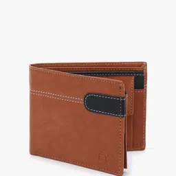 Dezire Crafts Men Tan Brown & Black Textured Bi-Fold Slim Wallet-14