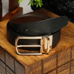 LOUIS STITCH Men Black & Brown Italian Leather Reversible Formal Belt-image-68