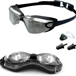 Mirrored Wide-Vision Anti-Fog Swimming Goggles with UV Protection, Men & Women-image-63