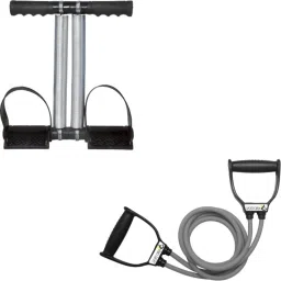 Combo Double Tummy Trimmer With Double Toning Tube (Grey)-For Men And Women Ab Exerciser-27