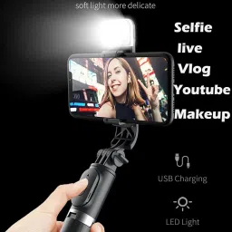 hybite Premium Selfie Stick, Bluetooth Extendable Selfie Stick Tripod with Led Light Wireless Remote and Portable Tripod Stand Compatible for All iPhone and Android Smartphone Bluetooth Selfie Stick image 3