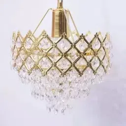 Décore Crystal Jhumar Pendants Ceiling Lamp WITHOUT BULB PACK OF 1 Chandelier Ceiling Lamp-picture-14