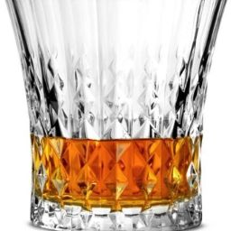 (Pack of 4) Round shape engraved design 250ml Glass Set Whisky Glass-image-88