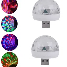 Pack of 2 Multicolor Mini Disco Projection Light LED Disco Bulb for Home Party Single Disco Ball-8