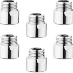 Full Brass 1 Inch Extension For Faucet Fittings Set Of 6 (Chrome Finish) Faucet Nozzle-picture-13