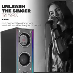 liluns 3455REW Thunder Sound With High Bass 100 W Bluetooth Tower Speaker image 4