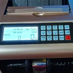 HANUTECH Manual Value Note Counting Machine Double MG Note Counting Machine UV/MG Counterfeit Indian Notes & Latest Color Sensor Detection Plus External Display Note Counting Machine image 2