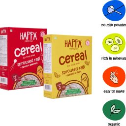Organic Ragi Cereal Porridge Mix | Ragi+Almonds&Dates and Ragi+Carrot&Beetroot Baby Snacks 200 g-picture-1