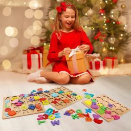 Colorful Alphabet Number Shapes Puzzles for Age 3-5 Boys and Girls-image-87