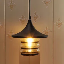 GAU-BLACK TASTARI SUBHI GLASS HANGING Pendant Light/Hanging Light/Ceiling Light for Restaurant,Bedroom,Living Room and Home Decor Pendants Ceiling Lamp-image-25