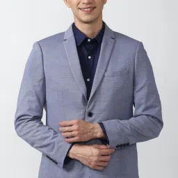 Men Self Design Single Breasted Formal Blazer-picture-7