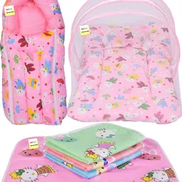 kwitchy New Born Baby Mosquito Net With Cushioned Pillow, Sleeping Bag And Bed Protector Standard Crib-picture-15