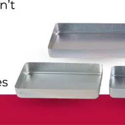 jayco Aluminum Small Rectangular Multi-purpose Trays - 7" 8" 9" 10" 11", 5 pcs Set Tray image 4