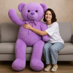 PurpleCuddle 001 | 5ft Purple Teddy Bear Soft Toy Gift for Girls & Boys - 92 cm-image-76