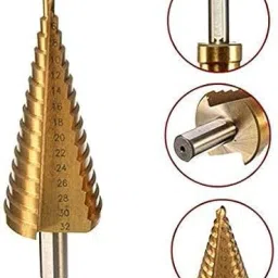 bluedeal 4-32mm Large HSS Steel Step Cone Drill Countersink Titanium Bit Set Hole 4-32mm Large HSS Steel Step Cone Drill Countersink Titanium Bit Set Hole image 2