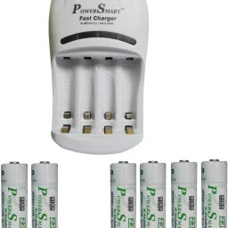 Power Smart Fast Charging Unit PS1007 Combo With 2 Set 2300maHx4 And 2300maHx2 AA Ready To Use Cells Camera Battery Charger-image-54