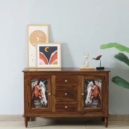 woodsworth from pepperfry Toscano Sheesham Wood Sideboard In Provincial Teak Finish-picture-23