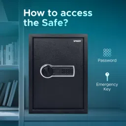 speedy 56 Litres Digital Locker for Home and Office with 2-way Access | Black Safe Locker image 2