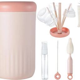 Bottle Cleaning Kit, Baby Bottle Cleaner with Storage Box - Plastic-image-54