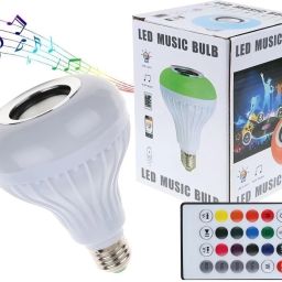 Musify Hot Selling Trending New Wireless LED Light Changing Music Remote Controller Wireless Bulb With Bluetooth Speaker Smart Music LED Bulb B22/E27 LED Mini Disco Light Colorful Lamp With Remote Control For Home, Bedroom, Living Room, Party Decoration 18 W Bluetooth Laptop/Desktop Speaker-51