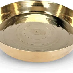 dokchan Brass plain heavy plate (Size - 12.4cm) Half Plate-picture-0