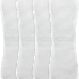 5 Layers Bamboo Charcoal Diaper Inserts Liners Natures Cloth Diaper Liner, Wetfree Reusable Washable Cotton Diaper Nappy Inserts for Baby Cloth Diapers Liners (Pack of 4, White)-8