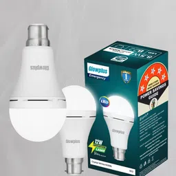 glowplus g Pk-2-12W Inverter LED Bulb 4 hrs Bulb Emergency Light-picture-5