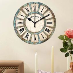 random Multicolor Engineered Wood Analog Rough & Tough Wall Clock-picture-15