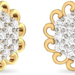 PC Jeweller The Arlen Yellow Gold 22kt Stud Earring-image-20