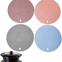 Multipurpose Silicone Hot Mat and Trivets for Kitchen, Dining, Heat Resistant mat finish Trivet-18