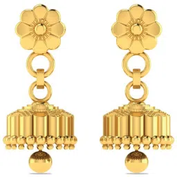 LORDS JEWELS Yellow Gold 22kt Jhumki Earring-image-3