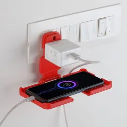 infuze Wall Mount Charger Stand Universal Holder for Smartphones & Gadgets Socket Stand Mobile Holder-18