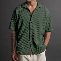 Men Regular Fit Self Design Casual Shirt-image-51