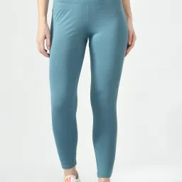 Solid Women Blue Tights-image-1