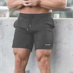 Solid Men Grey Gym Shorts, Boxer Shorts, Night Shorts, Sports Shorts-picture-45