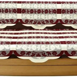 gaurang GHD6011SS 5 Seater Leaf Printed Net Sofa Cover Set Sofa Fabric image 2