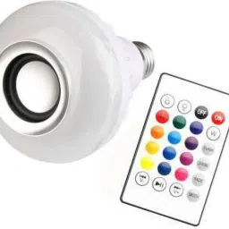 Palnek Led Bulb with Bluetooth Speaker Music Light White + RGB Light Ball Bulb Colorful Lamp, Remote Control for Home, Bedroom, Living Room, Party Decoration Smart Bulb-15