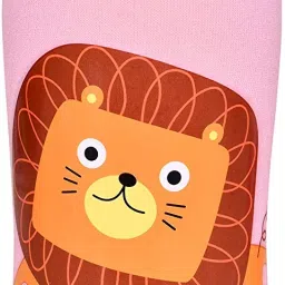 Cute Animated Patterned Soft Stretchable Baby Feeding Bottle Cover with Easy to Hold Strap for 120ml, 150ml, 240ml (Lion, Pack of 1)-picture-4