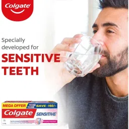 colgate Sensitive Everyday Protection Tooth paste for Sensitive Teeth, Combo Pack 160gx3 Toothpaste image 3