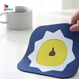 jdssale PVC Trivet emat, Non-Slip Mat, Flexible,Random Color and Pattern (Big, Set of 4) Square, Round Trivet image 5
