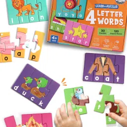 4 Letter Words Puzzle Game Toy for Kids | Learn to Spell with Colourful Pictures-image-7