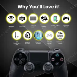 HG WORLD Playstation Dualshock 4 Joystick Wireless for PS4 With USBCable Gamepad Motion Controller image 5
