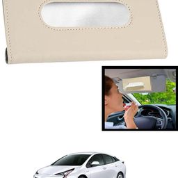 maties Universal Leatherite Rectangle Beige Tissue Box For Car/office/Home-207 Vehicle Tissue Dispenser-picture-37