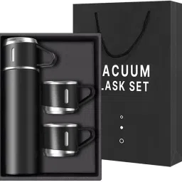 Vacuum Insulated Flask Set 3-Cups set for Hot & Cold Drink Set [Upto 12-Hours] 500 ml Flask-32
