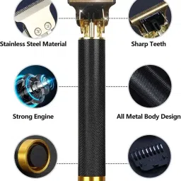 HAMOFY Professional Golden t99 Trimmer Haircut Grooming Kit Metal Body Rechargeable 57 Grooming Kit 51 min Runtime 8 Length Settings-16