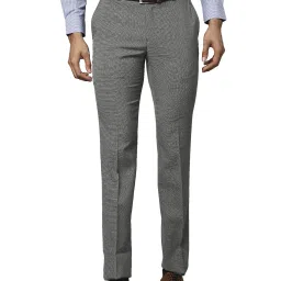 Men Slim Fit Grey Viscose Rayon Trousers-image-35